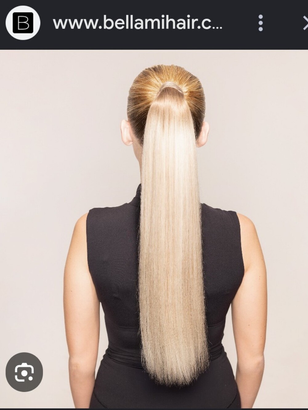 BELLAMI 24" Faux Platinum Blonde Pony Tail Clip-In Hair Extension